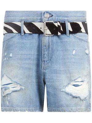 RtA Pierce distressed denim shorts - Blue