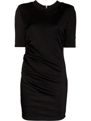 RtA round-neck short-sleeve mini dress - Black