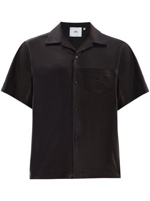 RTA short-sleeve leather shirt - Black