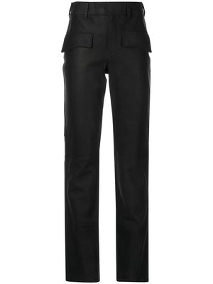 RtA Skye leather slim-fit trousers - Black