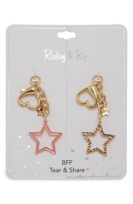 Ruby & Ry Kids' BFF Key Ring Set in Gold 