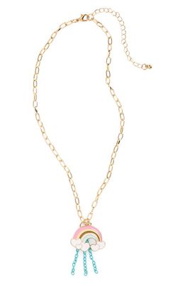 Ruby & Ry Kids' Rainbow Tassel Pendant Necklace in Pink Multi