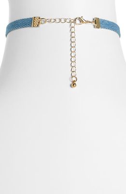 Ruby & Ry Kids' Rose Denim Choker Necklace in Gold/denim 