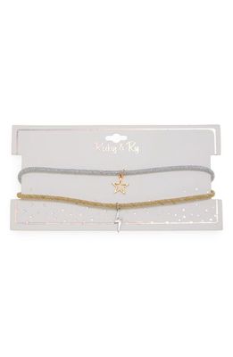 Ruby & Ry Kids' Set of 2 Choker Necklaces in Gold 