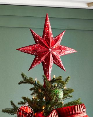 Ruby Stellar Christmas Tree Topper