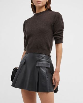 Ruched Cashmere Sweater