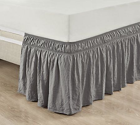 Ruched Ruffle Elastic Wrap-Around Twin/Twin-XL/ Full Bedskirt