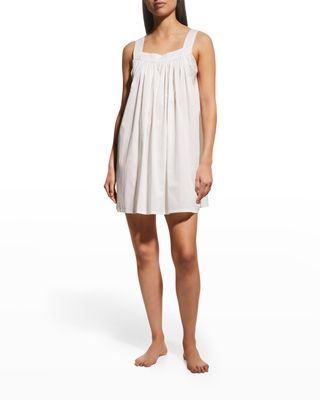 Ruched Square-Neck Nightgown