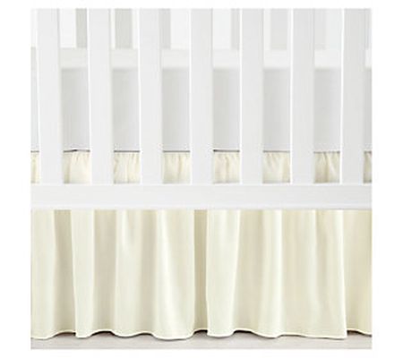 Ruffle Crib Skirt Ivory Single 28x52 by Lush De cor