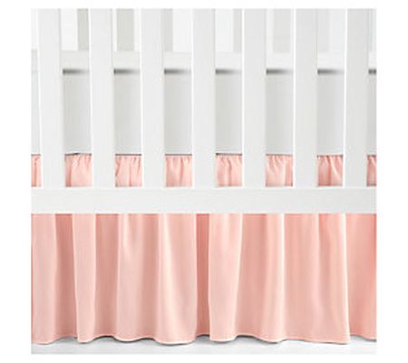 Ruffle Crib Skirt Pink Single 28x52 by Lush Dec or
