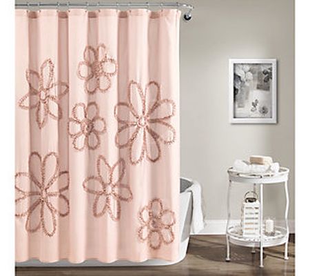 Ruffle Flower 72" x 72" Shower Curtain by Lush Decor