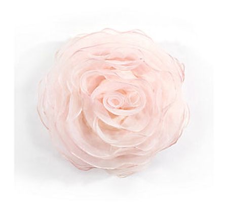 Ruffle Layer Flower Decorative Pillow by Lush D ecor