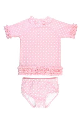 RuffleButts Kids' Polka Dot Two-Piece Swimsuit in Pink