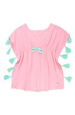 RuffleButts Tassel Cover-Up Tunic in Pink