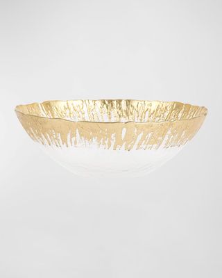 Rufolo Glass Metallic Brushstroke Small Bowl
