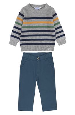 RuggedButts Kids' Stripe Sweater & Chinos Set in Navy