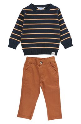 RuggedButts Stripe Sweater & Chinos Set in Caramel