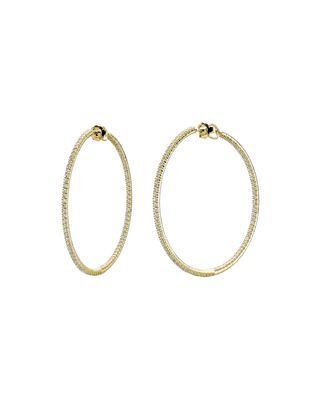 Rugiada 18K Diamond Hoop Earrings, 3.35tcw