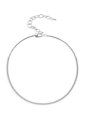 Rugiada 18K White Gold & Diamond Tennis Necklace