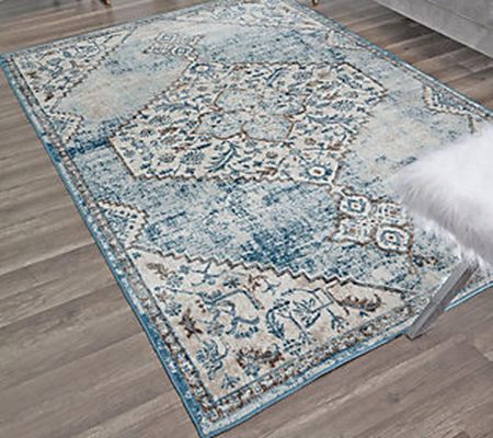 Rugs America Freya FY65A Powder Blue Farmhouse '0" x 10'0"