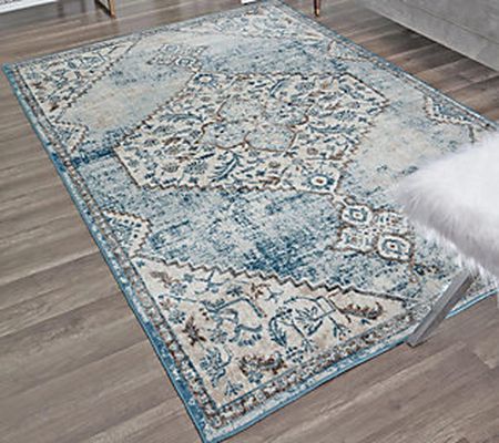 Rugs America Freya FY65A Powder Blue Farmhouse '0"x7'0"