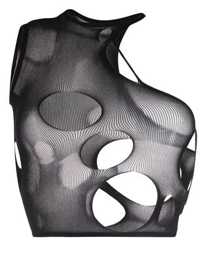 RUI asymmetric cut-out vest top - Black