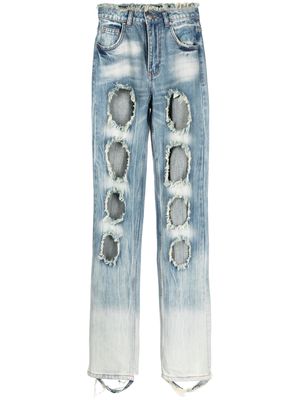 RUI distressed-effect straight-leg jeans - Blue