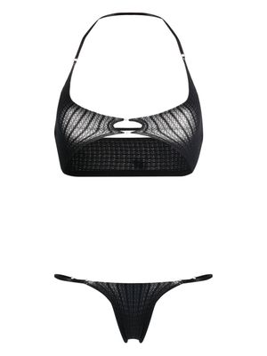 RUI pearl-detail halterneck bikini - Black