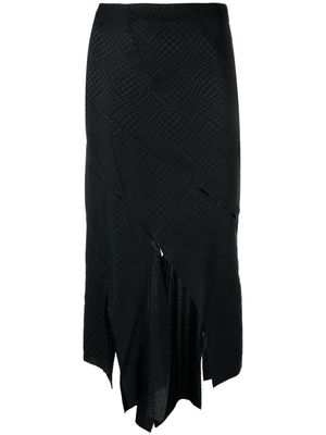 RUI Spiral silk-blend skirt - Black