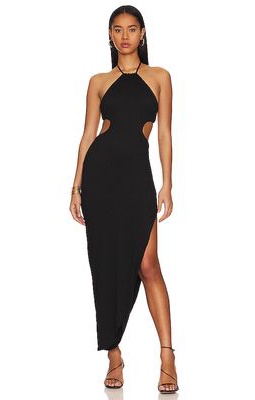 RUMER Willow Cut Out Maxi Dress in Black