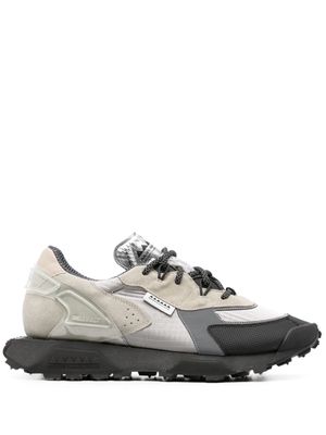 RUN OF Bodrum panelled-design sneakers - Grey