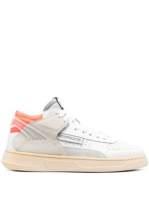 RUN OF Combo high-top panelled sneakers - White
