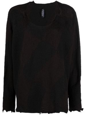 Rundholz abstract-pattern distressed jumper - Brown
