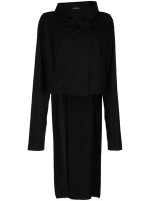 Rundholz asymmetric cotton shirt - Black