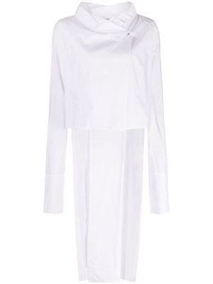 Rundholz cape-design cotton shirt - White