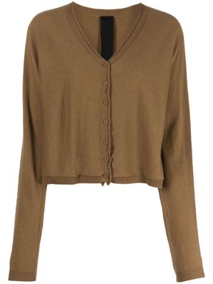 Rundholz fine-knit V-neck cardigan - Brown
