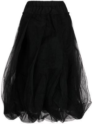 Rundholz layered tulle midi skirt - Black