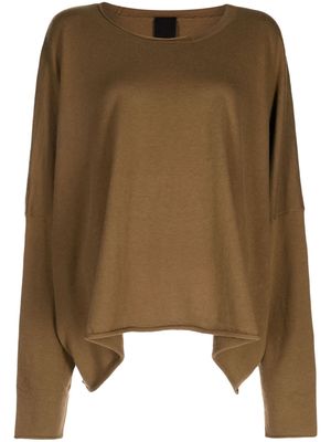 Rundholz rolled-trim knitted jumper - Brown