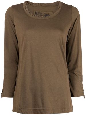 Rundholz ruffle-trimmed jersey top - Brown