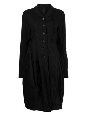 Rundholz ruffle-trimmed shirt coat - Black