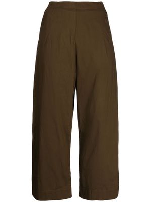Rundholz wide-leg cropped trousers - Brown