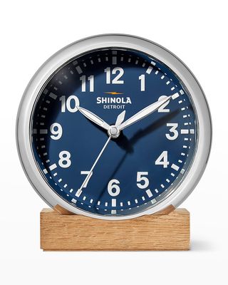 Runwell 6" Inch Desk Clock, Navy