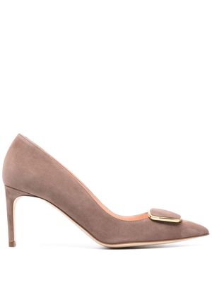 Rupert Sanderson 80mm pointed-toe leather pumps - Brown