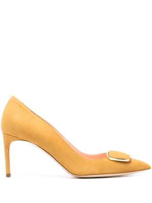 Rupert Sanderson 80mm pointed-toe leather pumps - Yellow