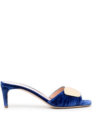 Rupert Sanderson Cornelia 65mm square-toe mules - Blue