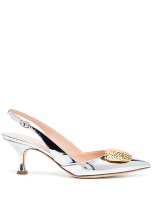 Rupert Sanderson Marshall metallic slingback pumps