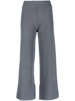 Rus cropped rib-knit trousers - Grey