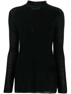 Rus fine-knit long-sleeve top - Black