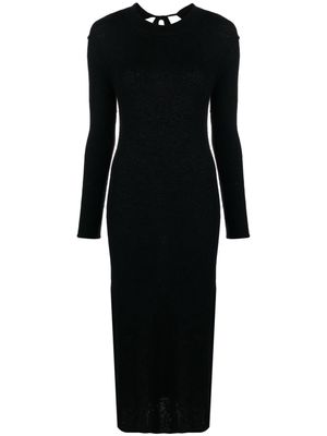 Rus lace-up knitted dress - Black