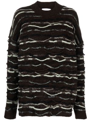 Rus stripe-pattern alpaca-blend jumper - Brown